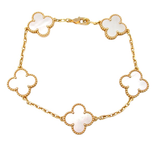 Van Cleef & Arpels Vintage Alhambra Bracelet Bracelet 18KPG Mother of pearl used