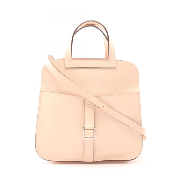 HERMES Halzan Mini Hand 2way shoulder crossbody bag X Swift Rose eglantine SHW