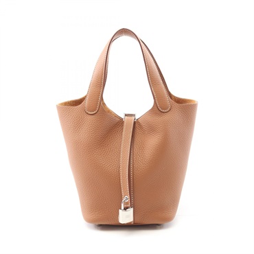 HERMES Picotin Lock PM Hand tote bag W Taurillon Clemence leather Gold SHW