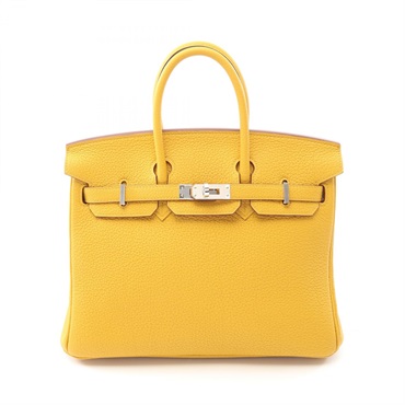 HERMES Birkin 25 Hand bag B Togo leather Jaune ambre Used SHW