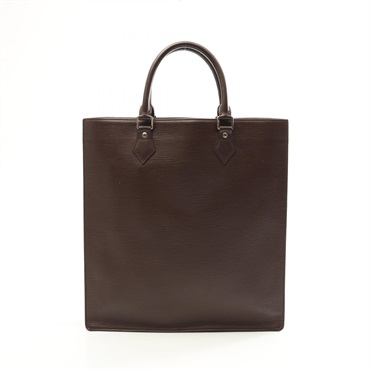 LOUIS VUITTON Sac Plat Tote Bag M5908D Epi leather Brown Moka Used Women LV