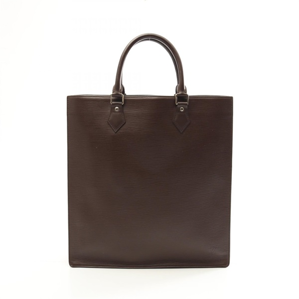 LOUIS VUITTON Sac Plat Tote Bag M5908D Epi leather Brown Moka Used Women LV
