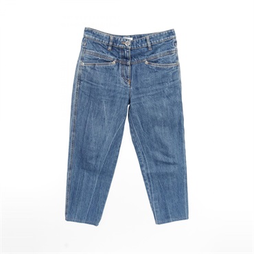 CHANEL COCO Mark Denim pants P61138V46823 cotton Blue Used Women size 36 CC