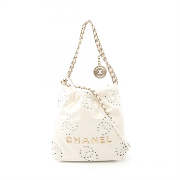 CHANEL chanel 22 mini Chain Shoulder Bag AS3980 leather White Used crossbody GHW