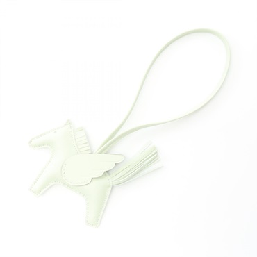 HERMES Rodeo Pegasus PM Bag charm Agneau milo Swift leather Green Used Women B