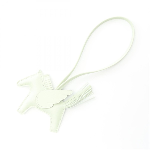 HERMES Rodeo Pegasus PM Bag charm Agneau milo Swift leather Green Used Women B