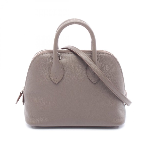 HERMES Bolide 1923 Mini Verso Hand shoulder crossbody bag K Evercolor Etain SHW