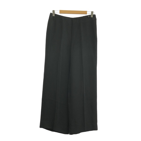 CHANEL Matelasse Pants P19382V11356 silk Black Used Women #38 COCO CC