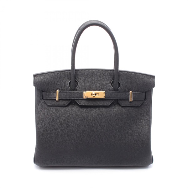 HERMES Birkin 30 Handbag sac W Togo leather Black GHW