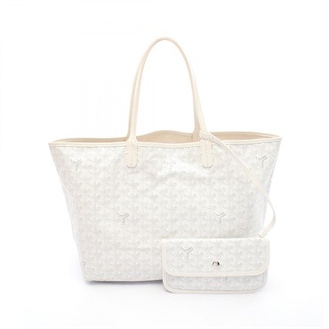 GOYARD Saint Louis PM Tote Bag AMA-LOUIS-PM canvas leather White Used