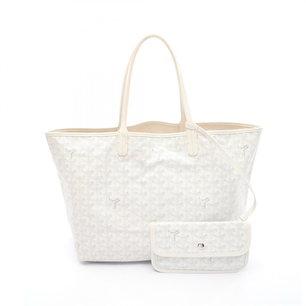 GOYARD Saint Louis PM Tote Bag AMA-LOUIS-PM canvas leather White Used
