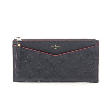 LOUIS VUITTON Pochette Melanie BB Pouch wallet M68713 leather MarineRouge LV