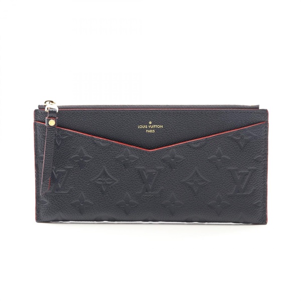 LOUIS VUITTON Pochette Melanie BB Pouch wallet M68713 leather MarineRouge LV