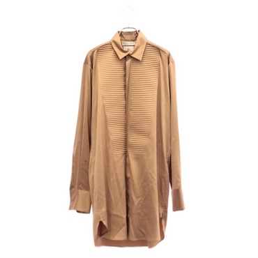 BOTTEGA VENETA Long Sleeve Shirt Silk Beige #40 Used Women