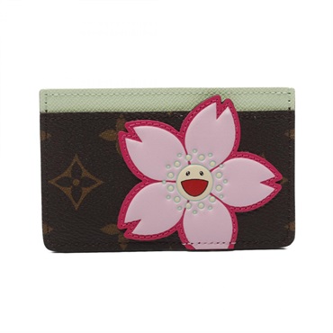 LOUIS VUITTON LV TM Card Case holder M13429 monogram canvas Brown Used Women LV