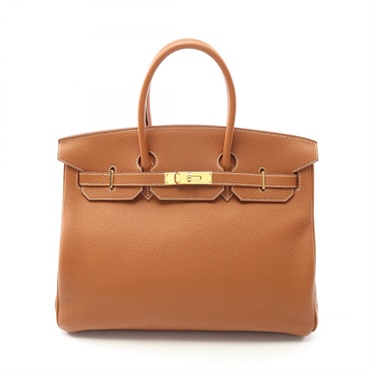 HERMES Birkin 35 Handbag E Togo leather Gold Used GHW