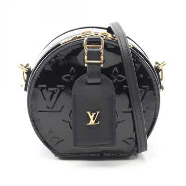 LOUIS VUITTON Mini Boite Chapeau crossbody Bag M90469 Monogram Vernis Noir LV