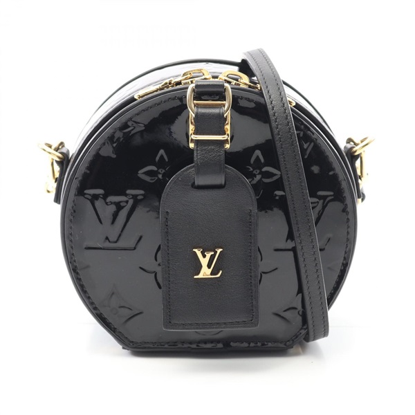 LOUIS VUITTON Mini Boite Chapeau crossbody Bag M90469 Monogram Vernis Noir LV