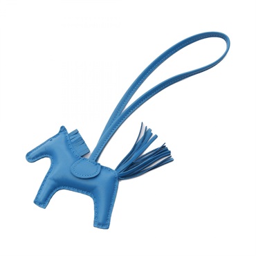 HERMES Rodeo PM bag charm Agneau milo leather Blue zanzibar Used Women U