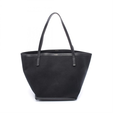THE ROW PARK TOTE Shoulder Bag W1272V20L52 canvas leather Black Used Women