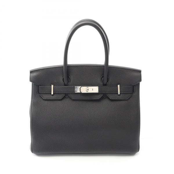 HERMES Birkin 30 Handbag A Togo leather Noir Black Used Women SHW