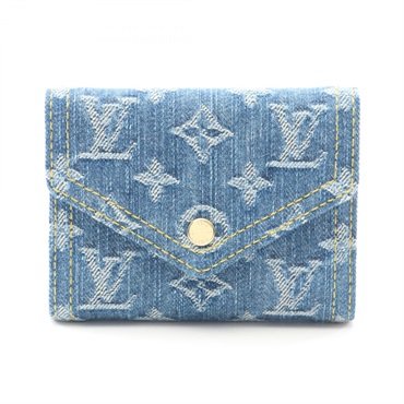 LOUIS VUITTON Portefeuille Victorine Tri-fold Wallet Purse M13212 Monogram Denim