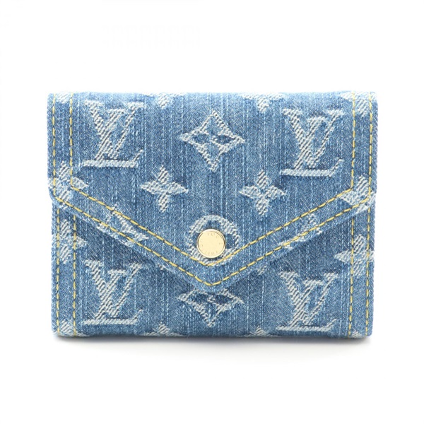 LOUIS VUITTON Portefeuille Victorine Tri-fold Wallet Purse M13212 Monogram Denim