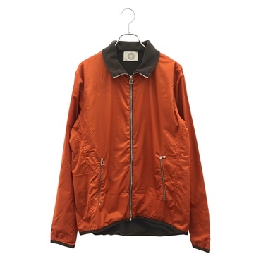 HERMES Zip-up Blouson Jacket Nylon Orange Used Women size XL