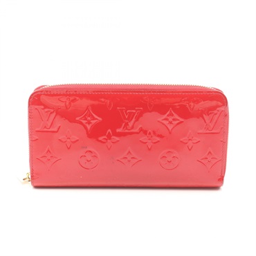 LOUIS VUITTON Zippy Around long wallet M90200 Vernis leather Cerise Used LV