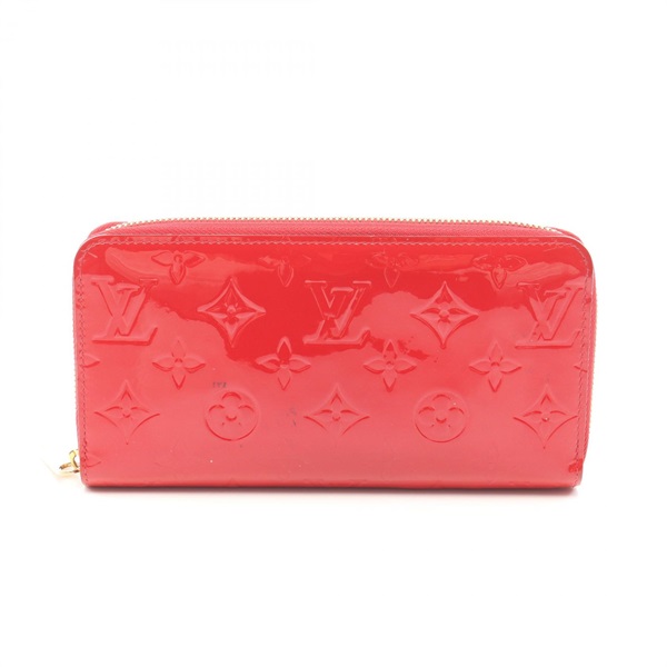 LOUIS VUITTON Zippy Around long wallet M90200 Vernis leather Cerise Used LV