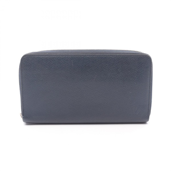 LOUIS VUITTON Zippy Organizer Around Long Wallet Purse M30515 Taiga Leather Navy