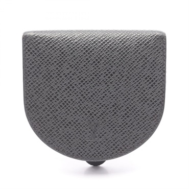 LOUIS VUITTON Porte-monnaie cuvette coin purse M64422 Taiga leather Black used