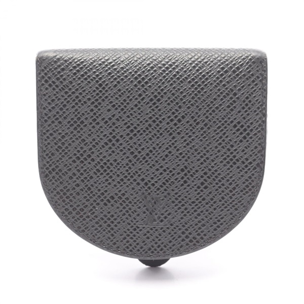 LOUIS VUITTON Porte-monnaie cuvette coin purse M64422 Taiga leather Black used