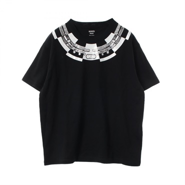 HERMES LE TRESOR DE MEDOR T-shirt Tops cotton Black White Used Women #42
