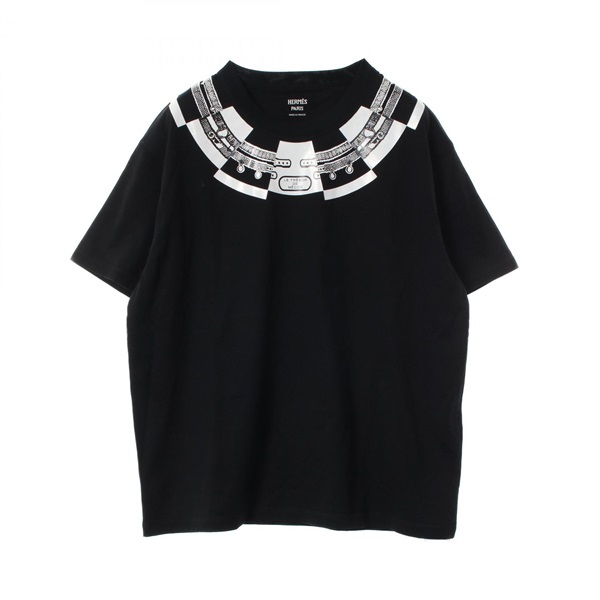HERMES LE TRESOR DE MEDOR T-shirt Tops cotton Black White Used Women #42