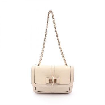 Christian Louboutin Sweet Charity Chain Shoulder Bag leather Beige Used Women