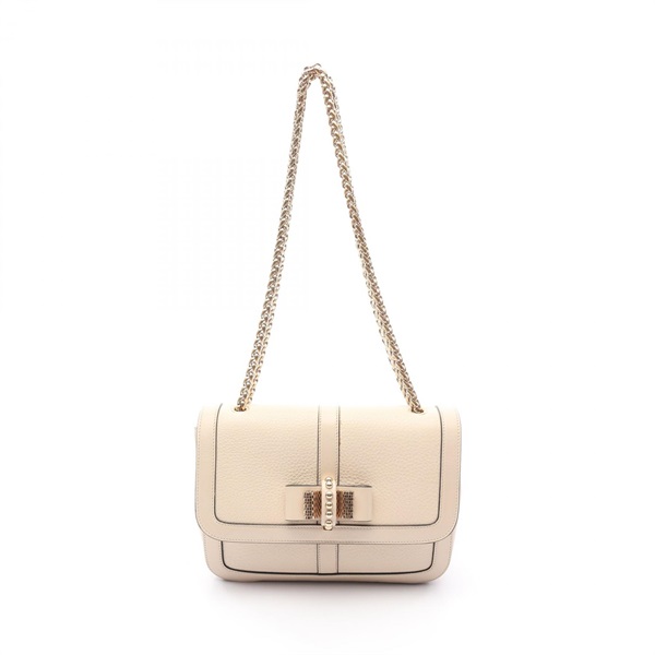 Christian Louboutin Sweet Charity Chain Shoulder Bag leather Beige Used Women
