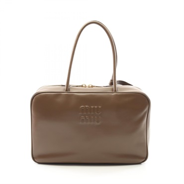 Miu Miu Beau Handbag 5BB117 leather Brown Used Women