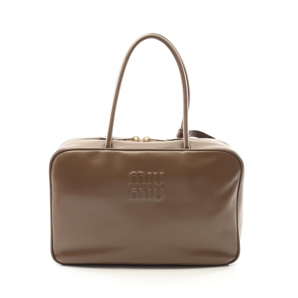 Miu Miu Beau Handbag 5BB117 leather Brown Used Women