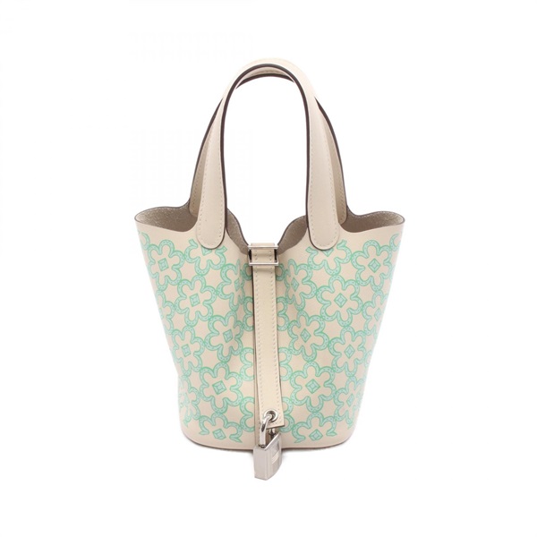 HERMES Picotin Lock Micro Lucky Daisy Handbag U H083697CK Swift leather Nata