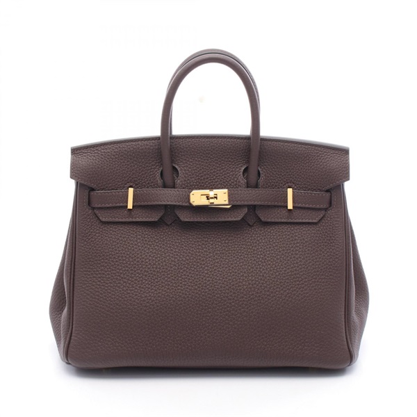 HERMES Birkin 25 Handbag D Togo leather Brown Chocolat Used Women GHW