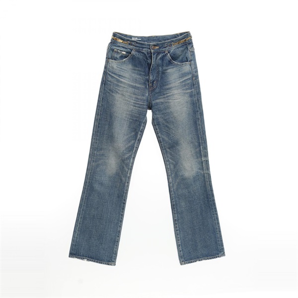 CELINE Logo Chain Denim pants cotton Blue Used Women size 27