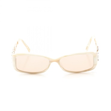 Chopard sunglasses VCH070S Plastic Gold Plated Rhinestone Beige Brown Used Women