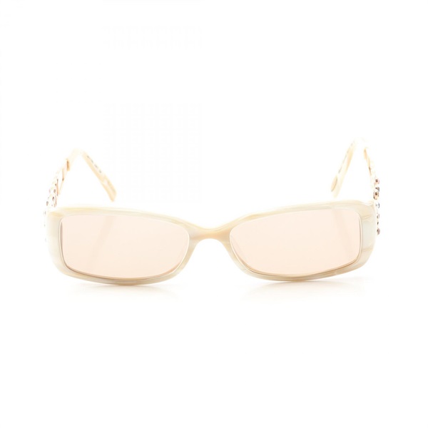 Chopard sunglasses VCH070S Plastic Gold Plated Rhinestone Beige Brown Used Women