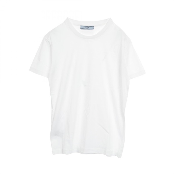 PRADA Triangle logo T-shirt short sleeve 35570 cotton White Women #XS