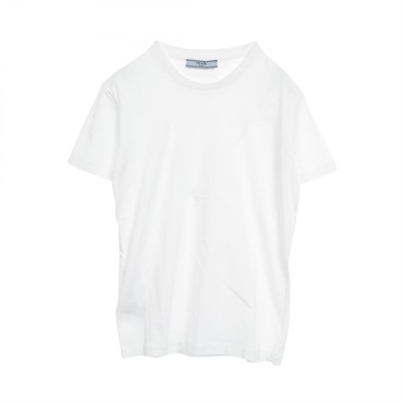 PRADA Triangle logo T-shirt 35570 cotton White Size XS Used Women