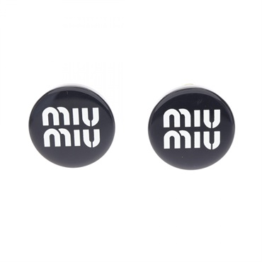 Miu Miu clip-on earrings Gold Plated Plexiglass Used women
