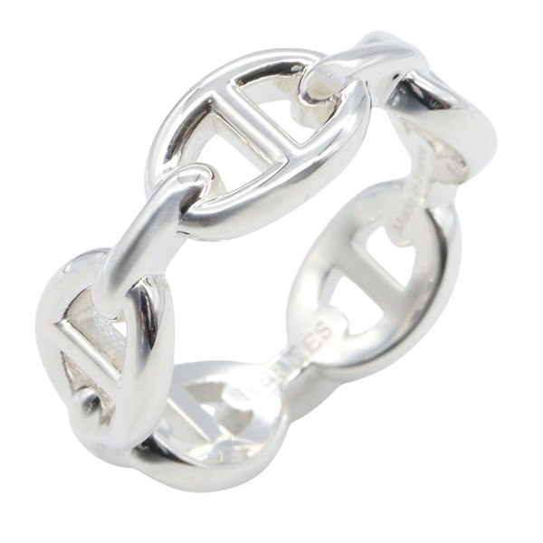HERMES Chaine dancre Ring Silver925 Used women US size 7.25 #55