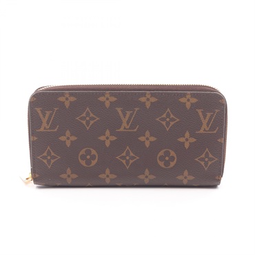 LOUIS VUITTON Zippy around long wallet M42616 Monogram canvas Brown Used unisex