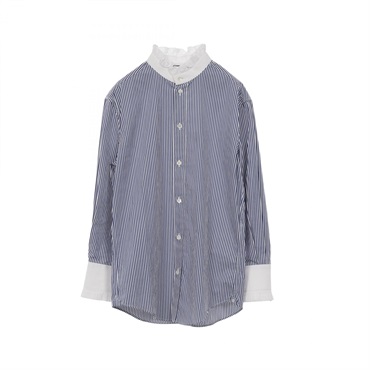 CELINE long sleeve shirt tops 2C213899C cotton Blue White Used Women #34